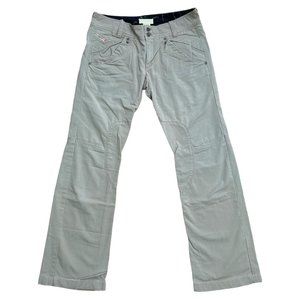 2000's Diesel low rise cargo inspired beige straight leg pants